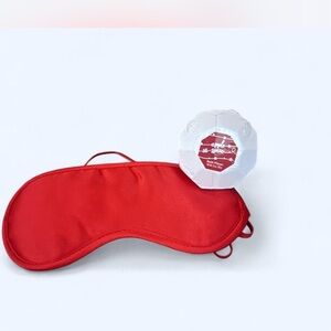 Red Sleep Mask and Bath Bomb Set